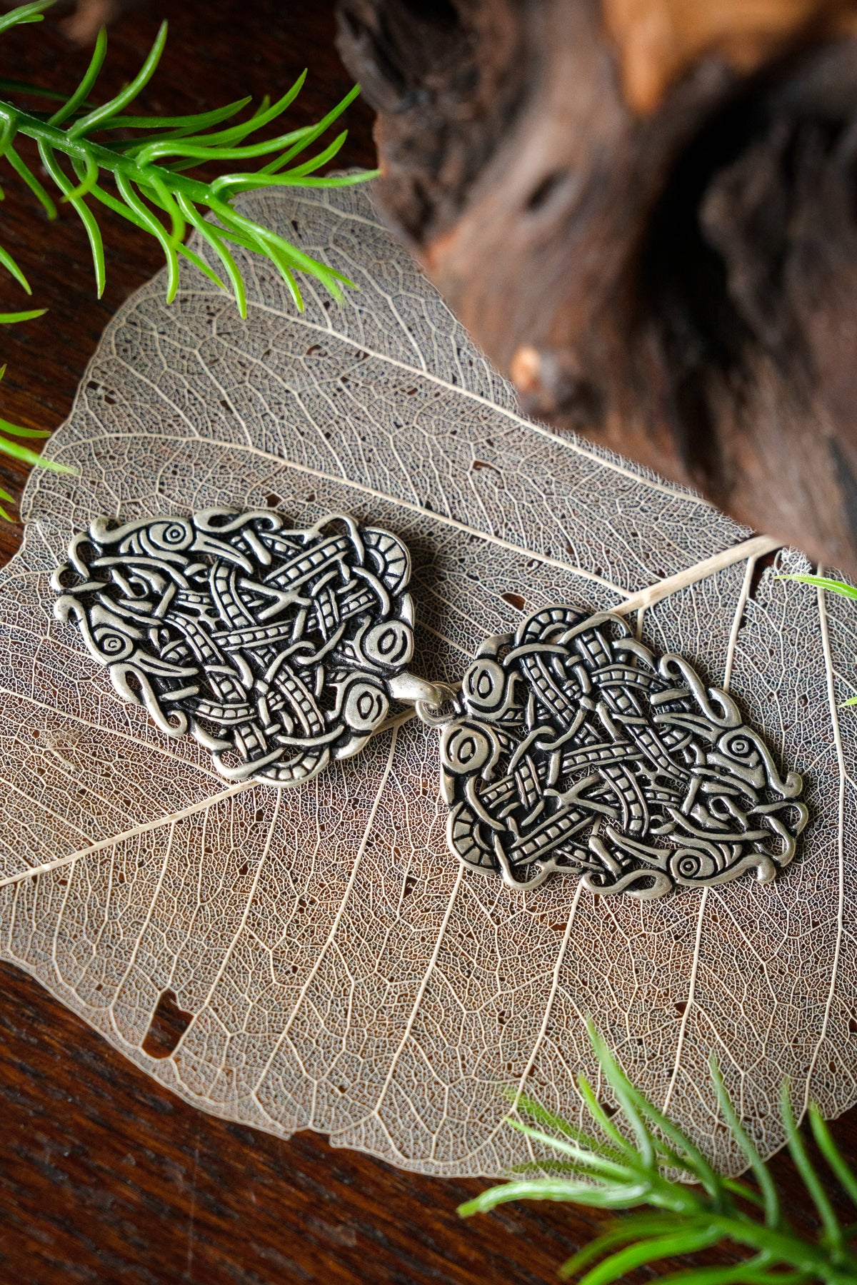 Irish cloak clasp, silvered bronze