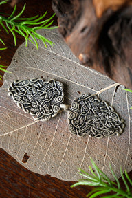 Irish cloak clasp, silvered bronze