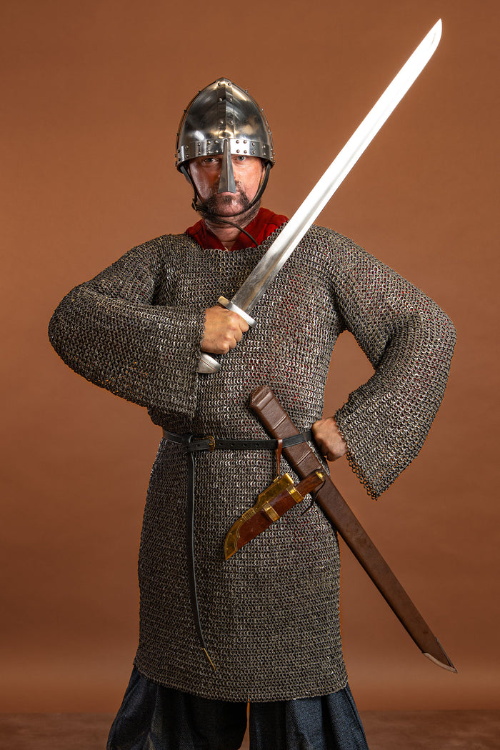 Hauberk, flat rings, round rivets 8 mm