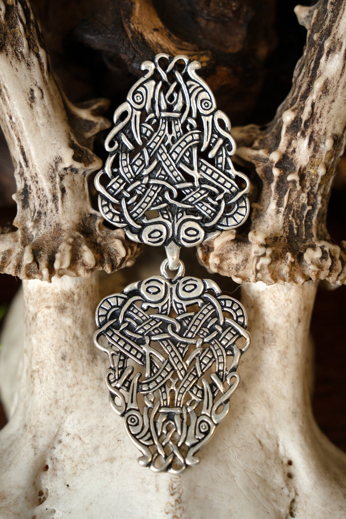 Irish cloak clasp, silvered bronze