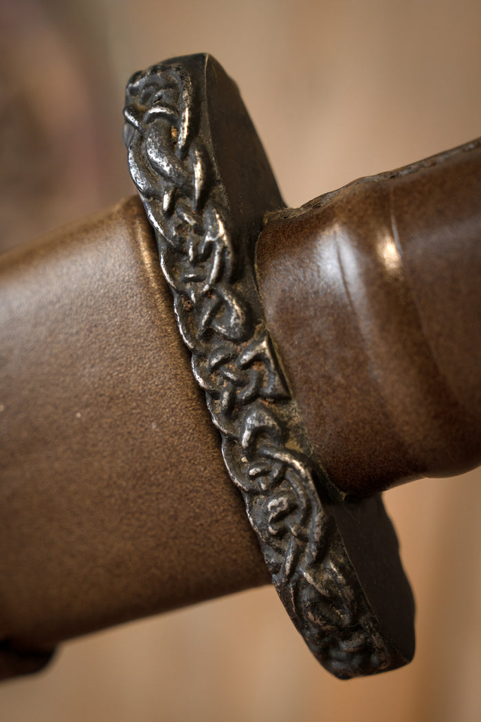 Viking sword Bjorn with deluxe scabbard, semi-sharp