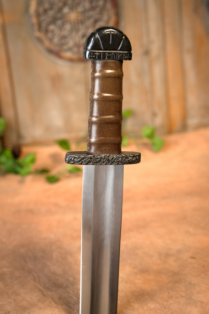 Viking sword Bjorn with deluxe scabbard, semi-sharp