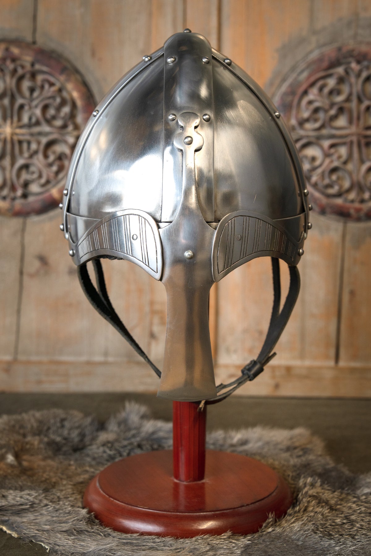 Viking spangenhelm, type nasal helmet, 2 mm (battle-ready)