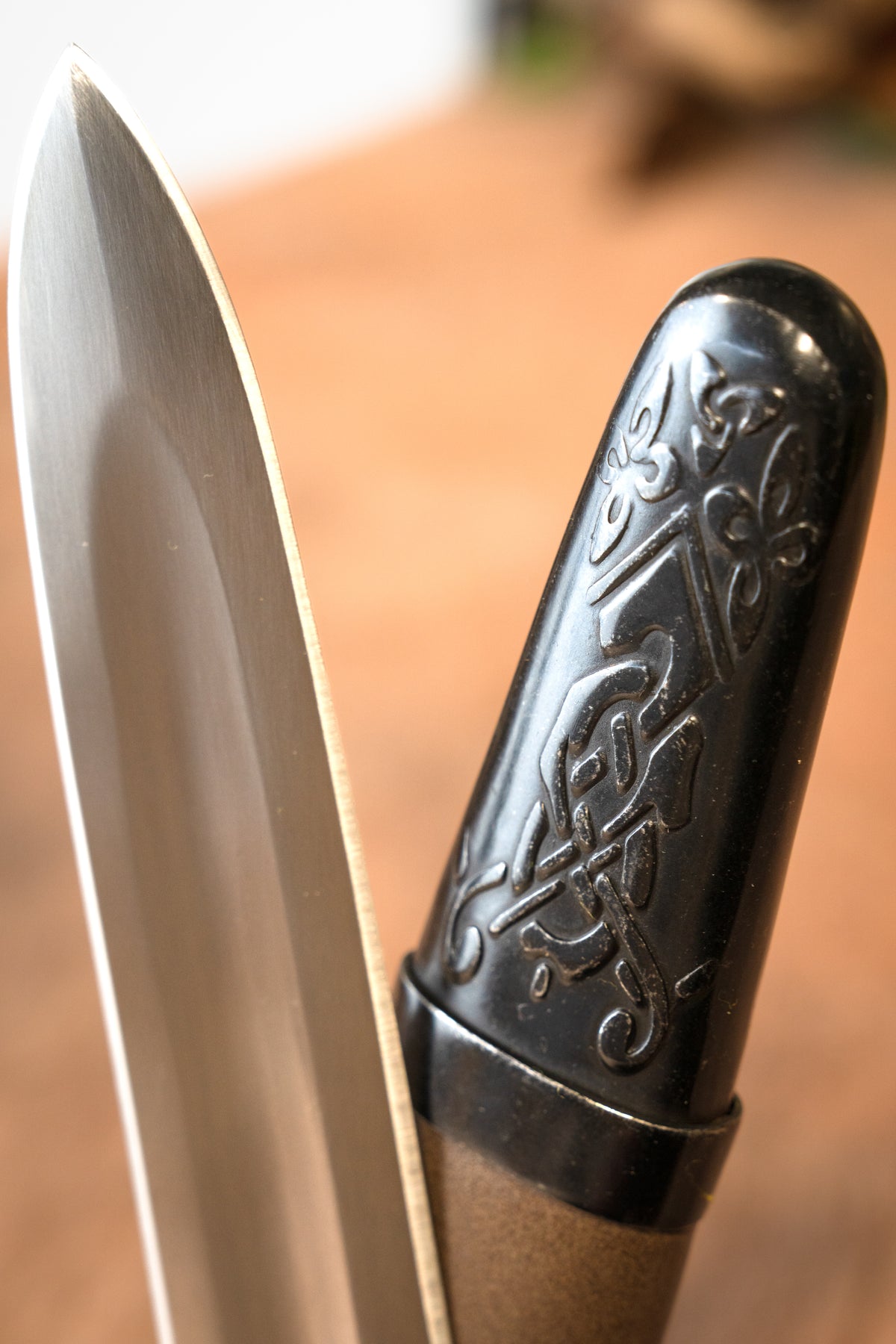 Viking sword Bjorn with deluxe scabbard, semi-sharp