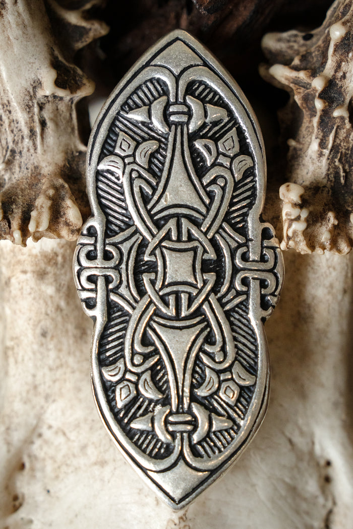 Viking fibula Birka grave 501, silvered bronze