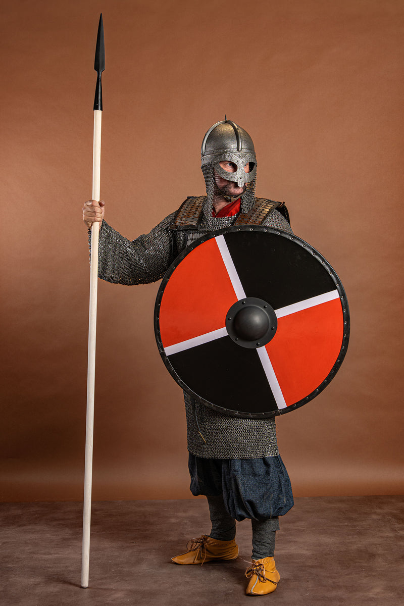 Punta de lanza altomedieval con alas, bronceada, semi-afilada