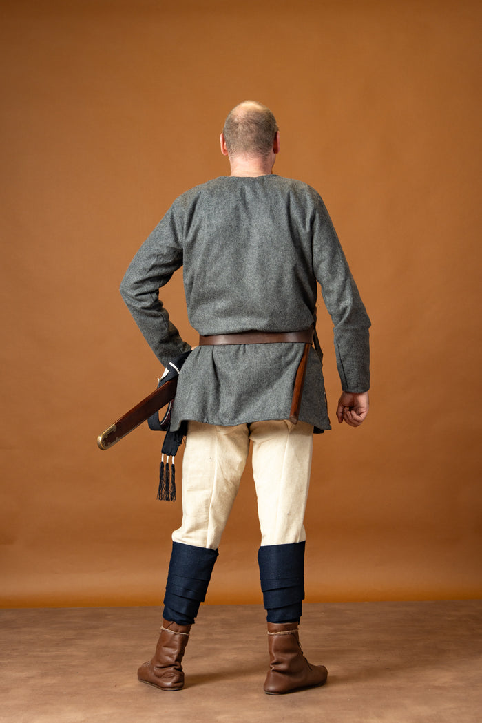 Viking tunic Lodin, dark gray, wool blend