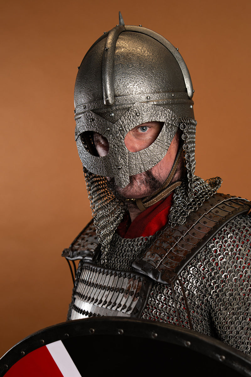 Gjermundbu-hjälm, antik finish, 2 mm, battle ready