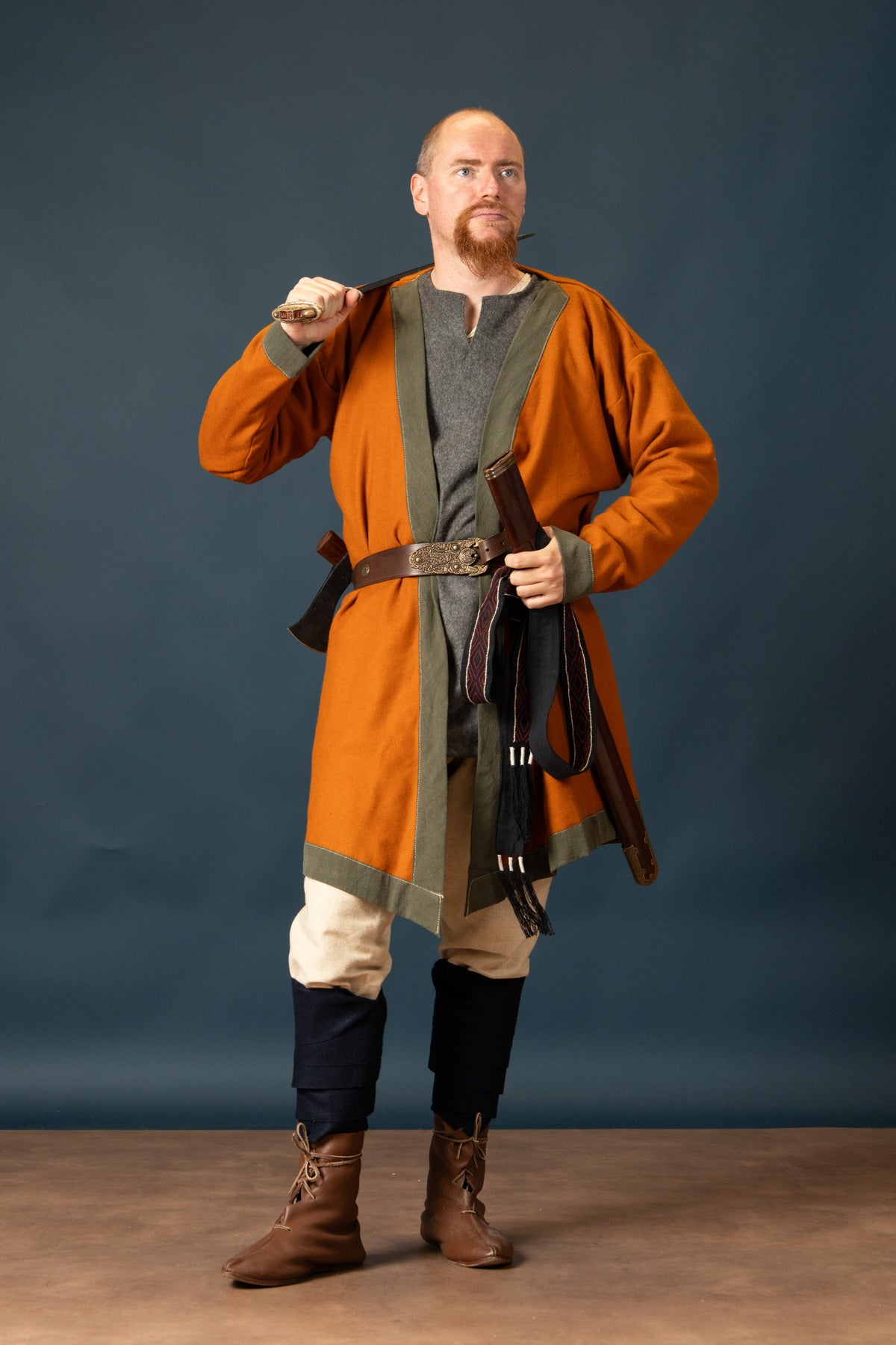 Kaftan Farman, wool, orange