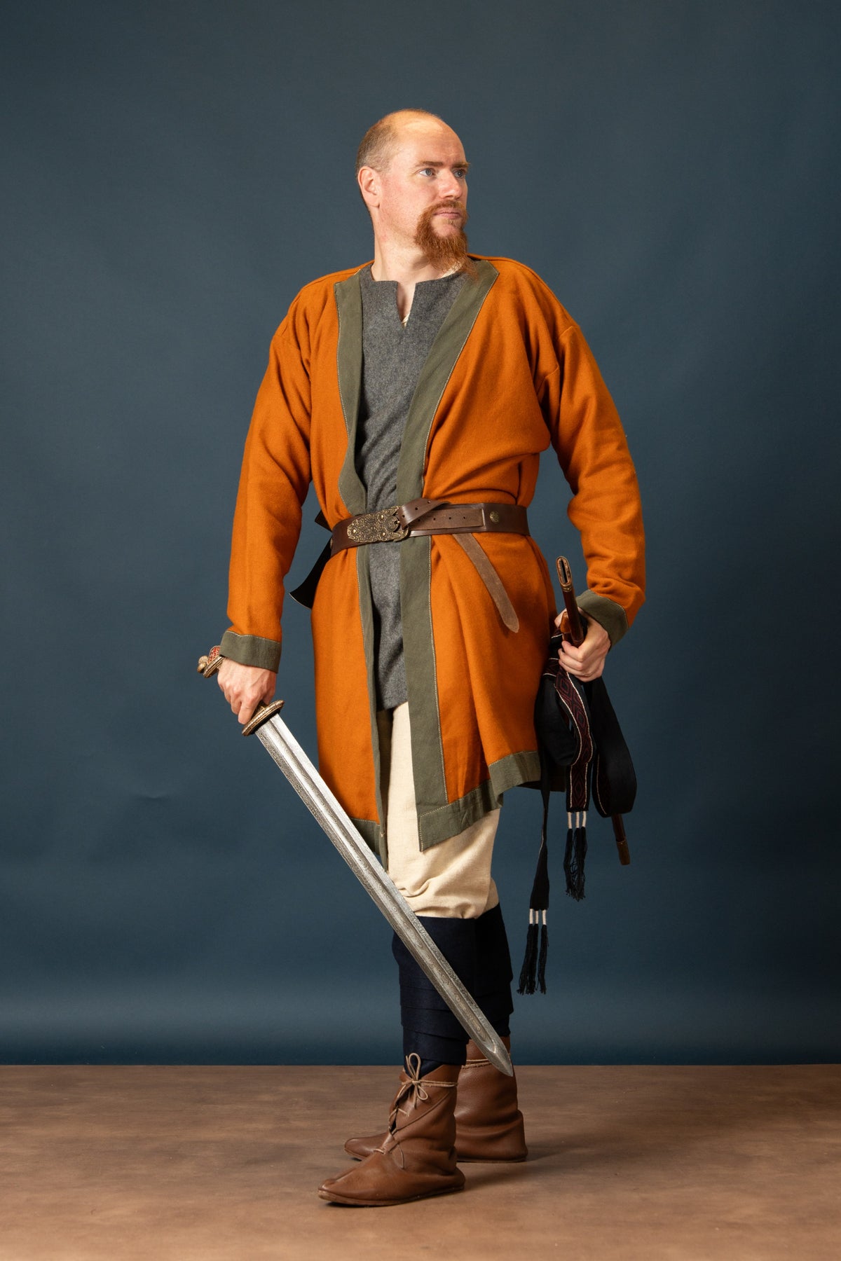 Kaftan Farman, wool, orange