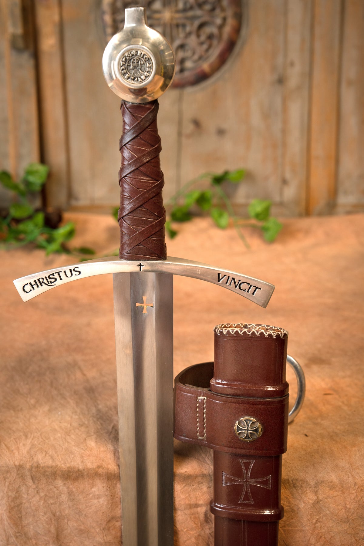 Medieval templar sword Bohemond II, semi-sharp