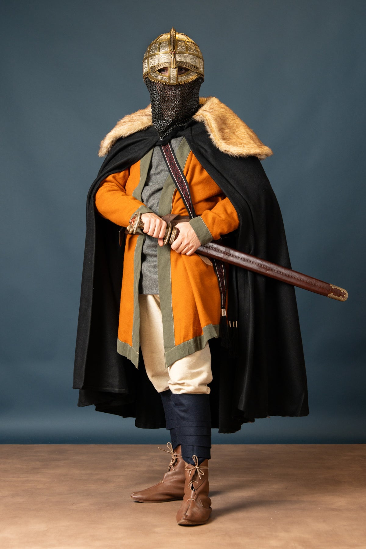 Kaftan Farman, wool, orange