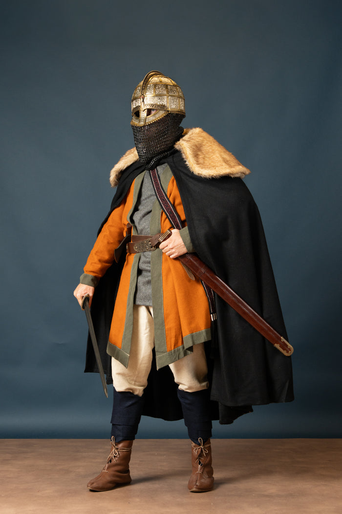 Viking tunic Lodin, dark gray, wool blend