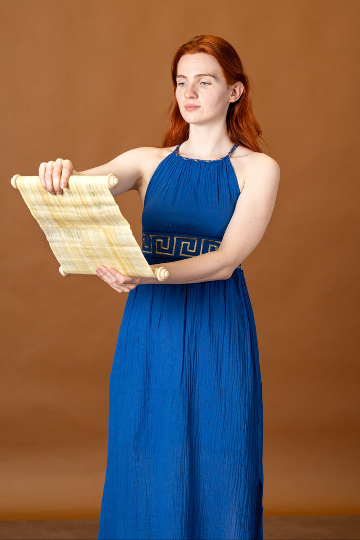 Goddess dress Circe, blue