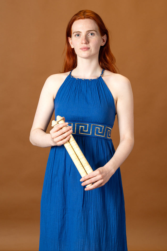 Goddess dress Circe, blue
