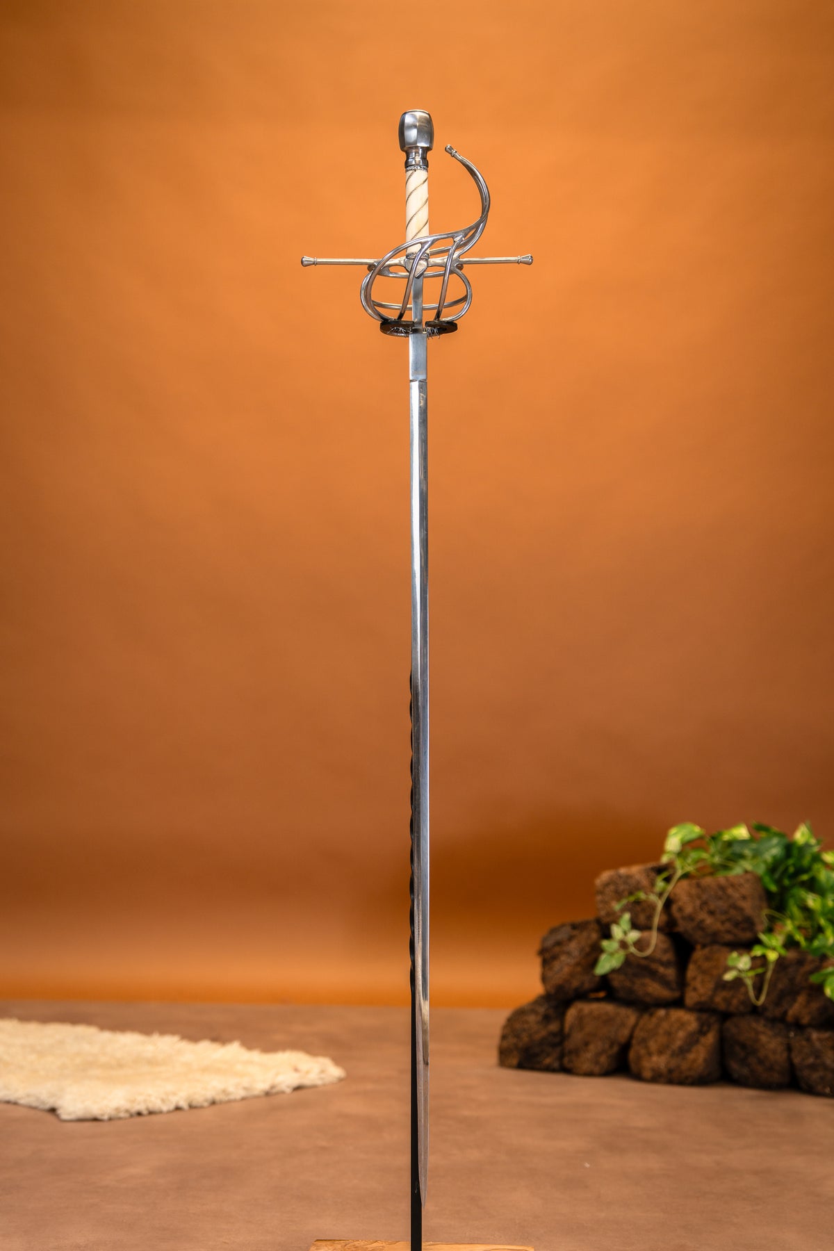 Rapier Dumas with scabbard, semi-sharp