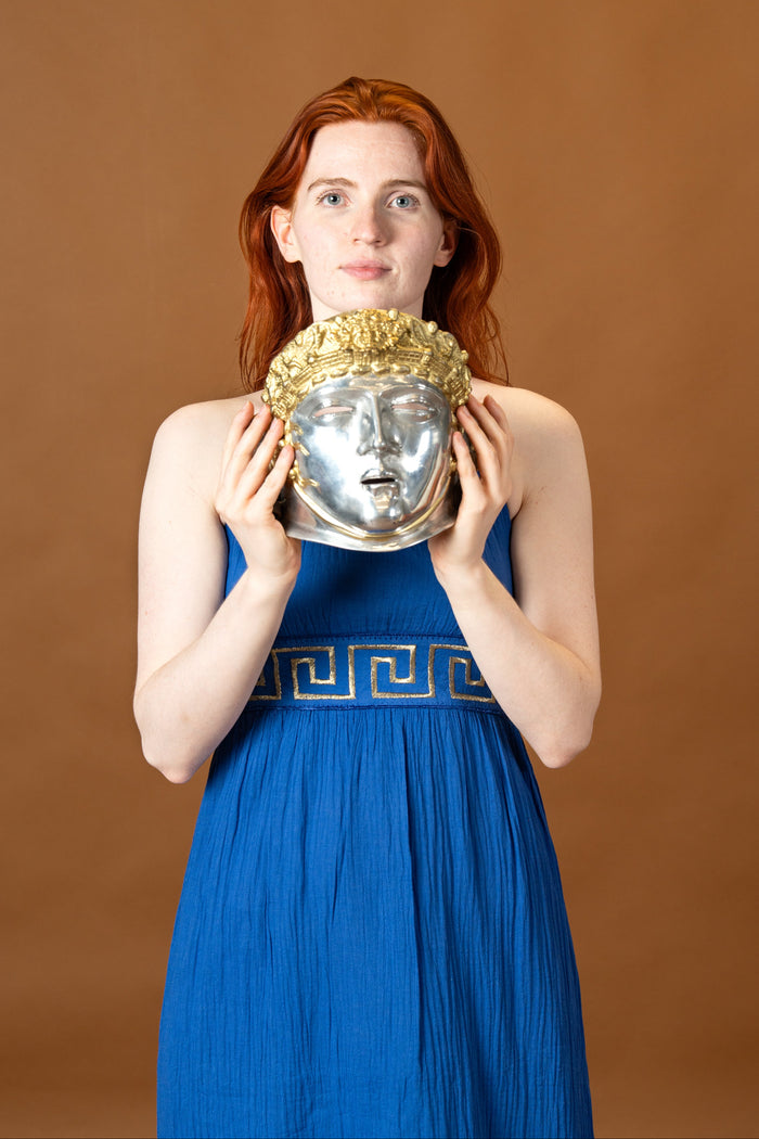 Goddess dress Circe, blue