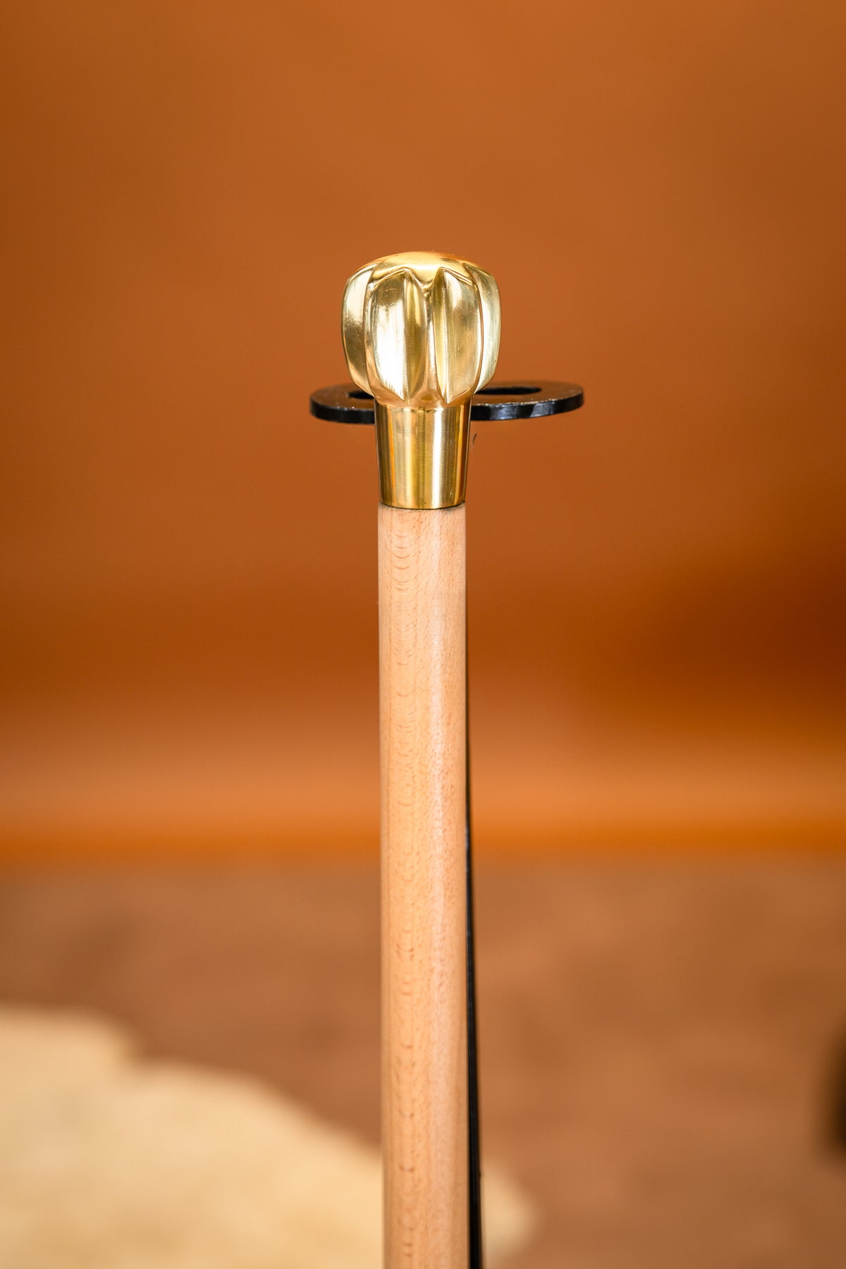 Wooden cane with mace