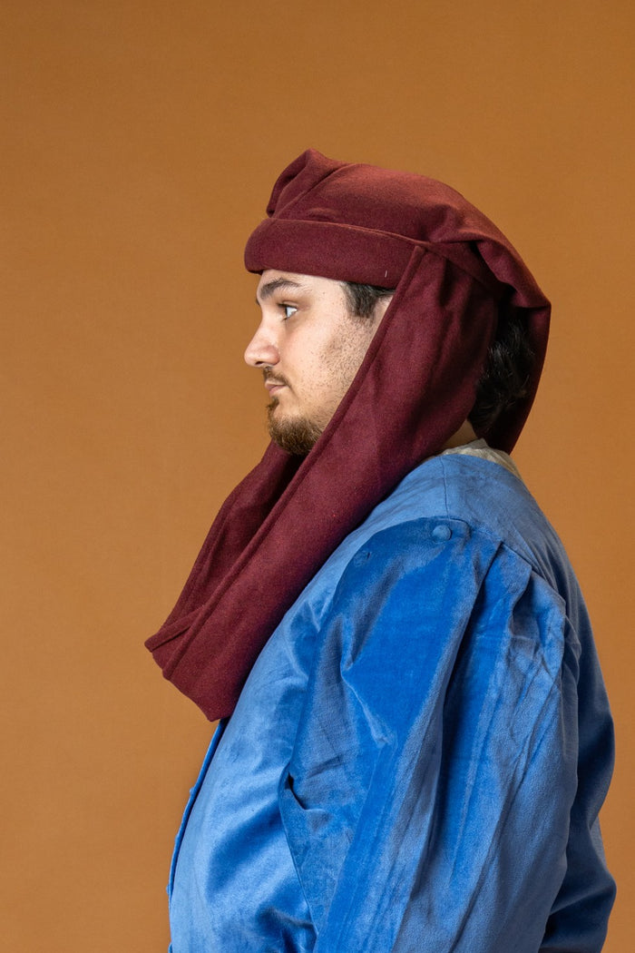 Chaperon Rogier van der Weyden, wool blend, burgundy