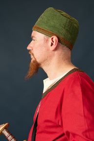Embroidered Viking hat Ulf, green