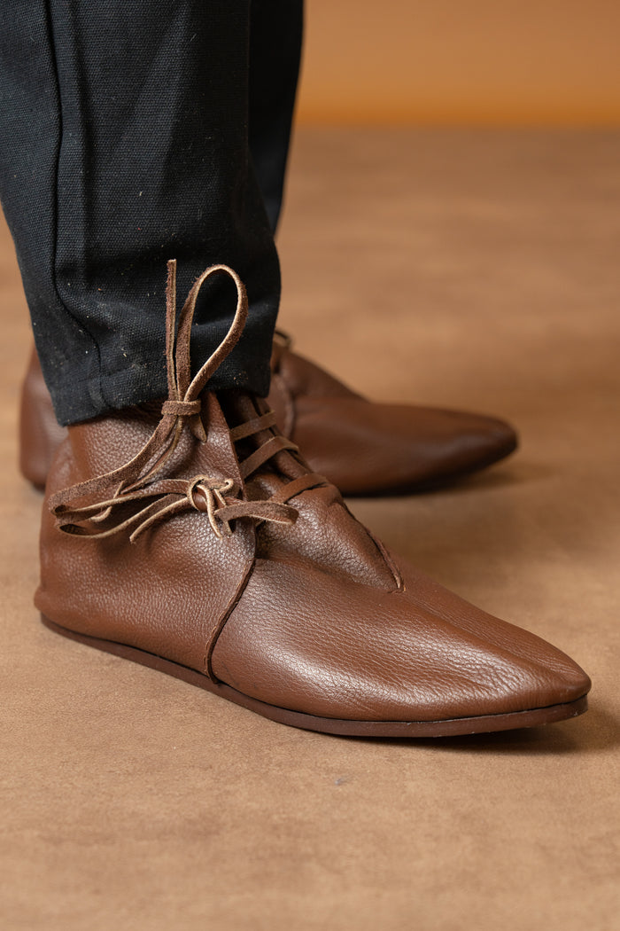 Ankle boots, 1300–1600, brown