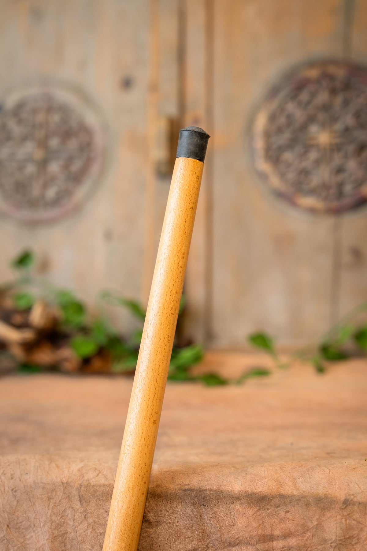 Wooden cane with mace