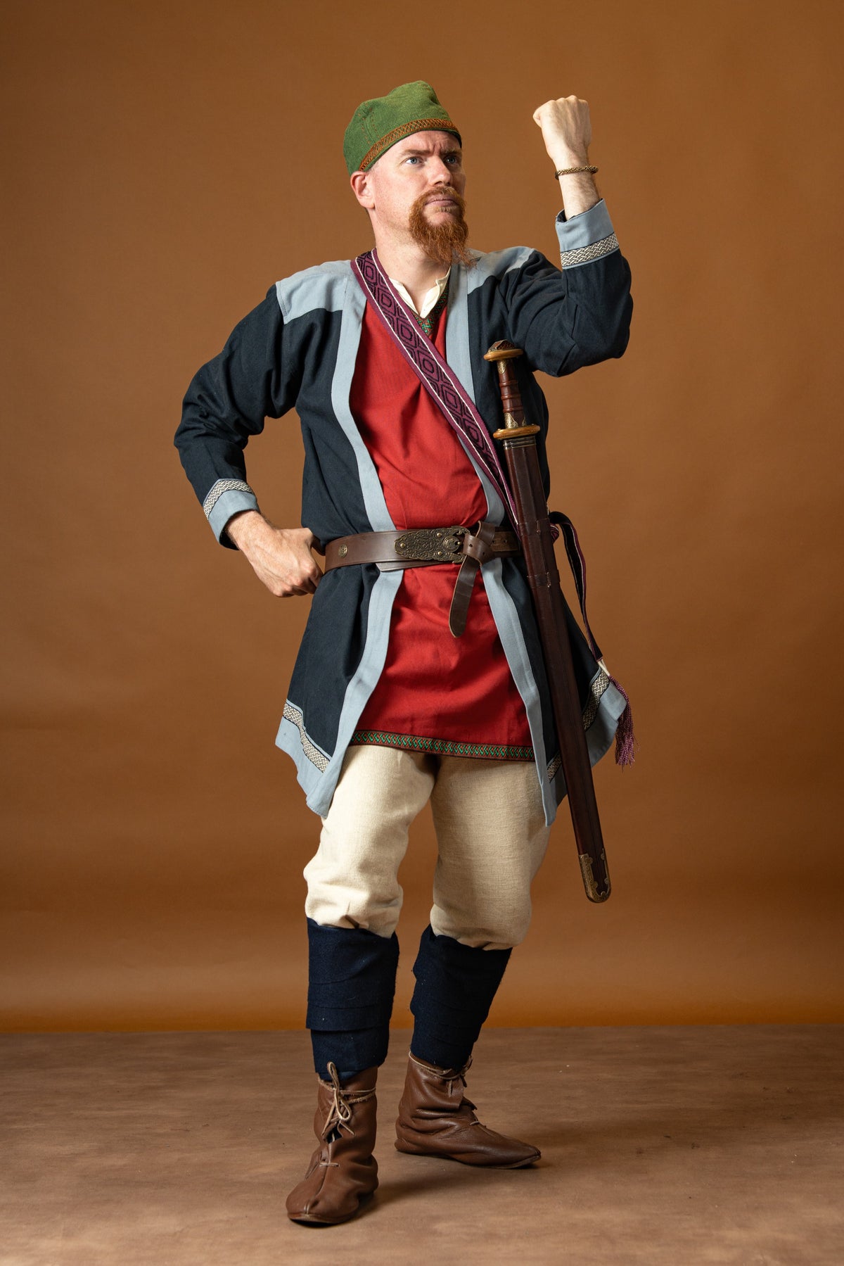 Dark red Viking tunic
