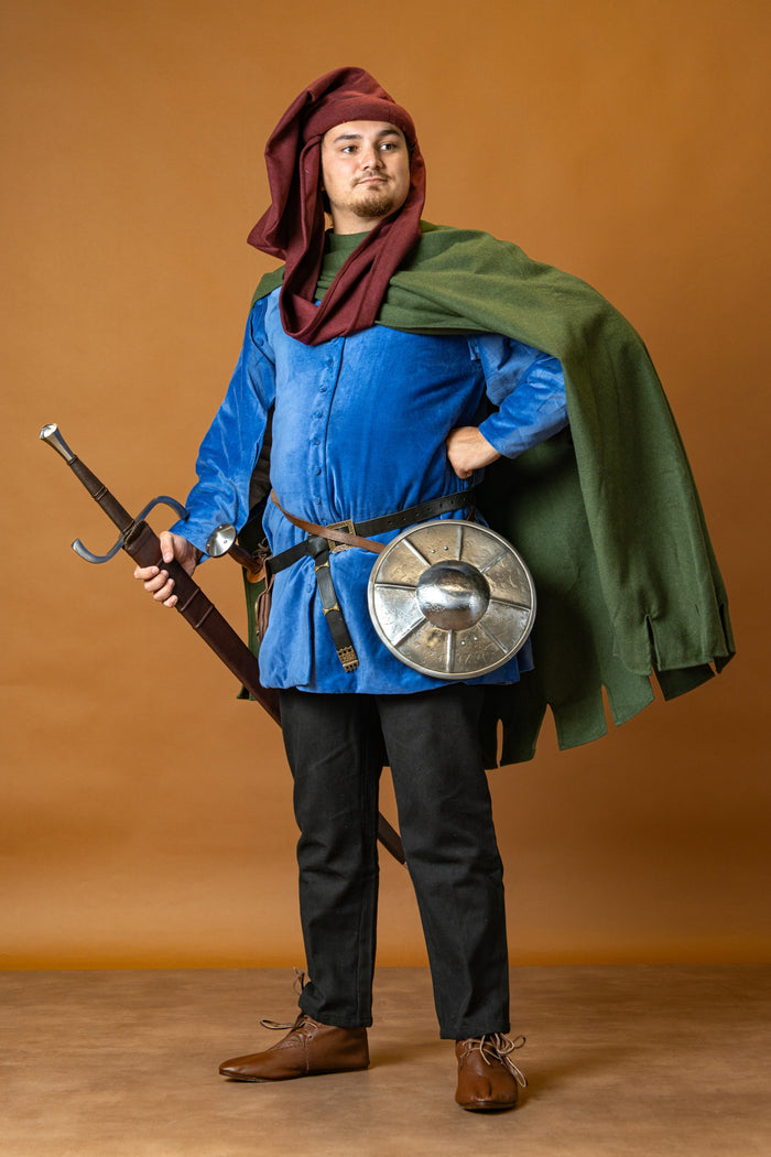 14th century cloak Bockstenman, heuke, wool, green