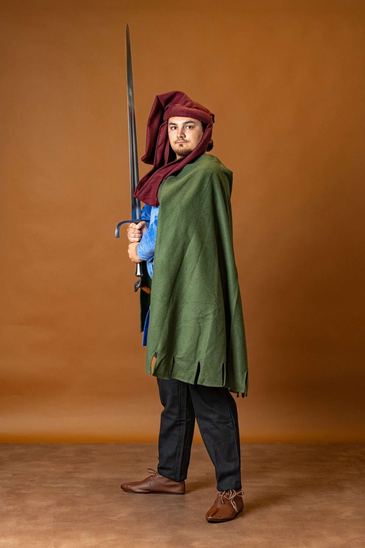 14th century cloak Bockstenman, heuke, wool, green