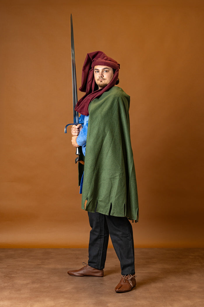 14th century cloak Bockstenman, heuke, wool, green
