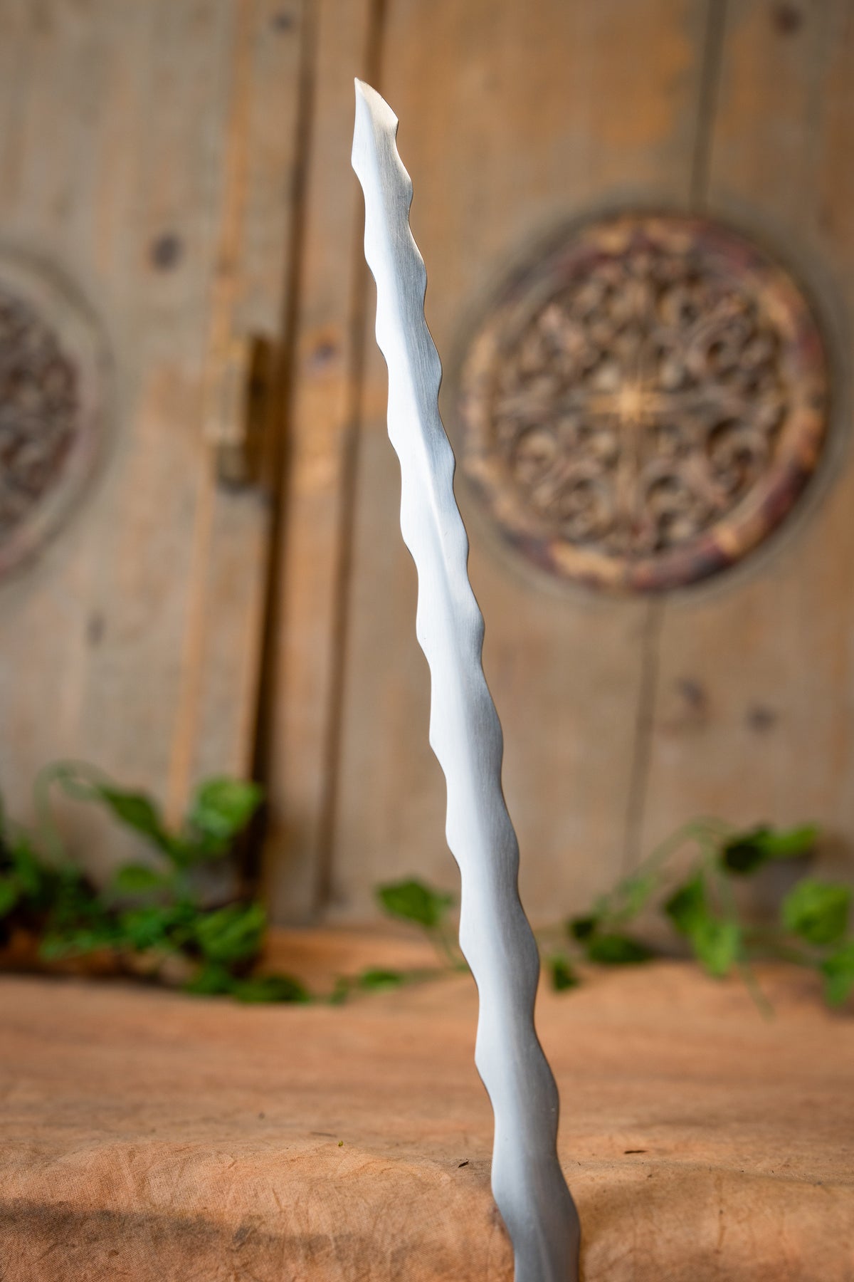 Rapier with flamberge blade, semi-sharp