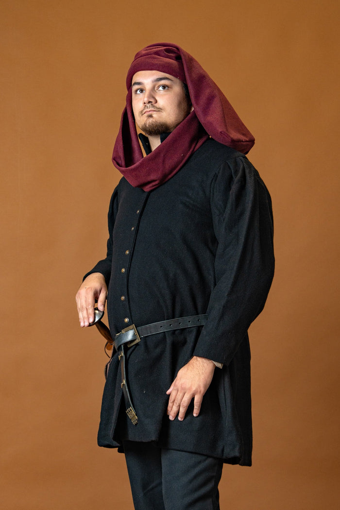 Houppelande Lorenzo, wool blend, black