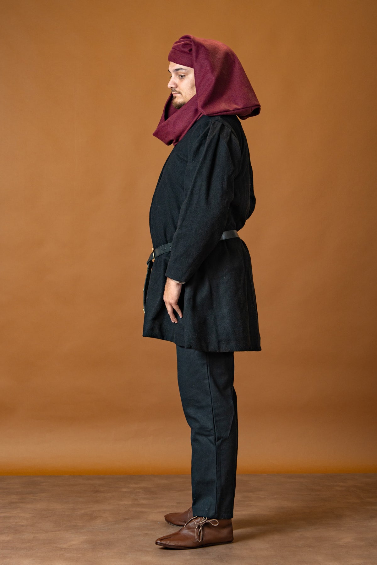 Houppelande Lorenzo, wool blend, black