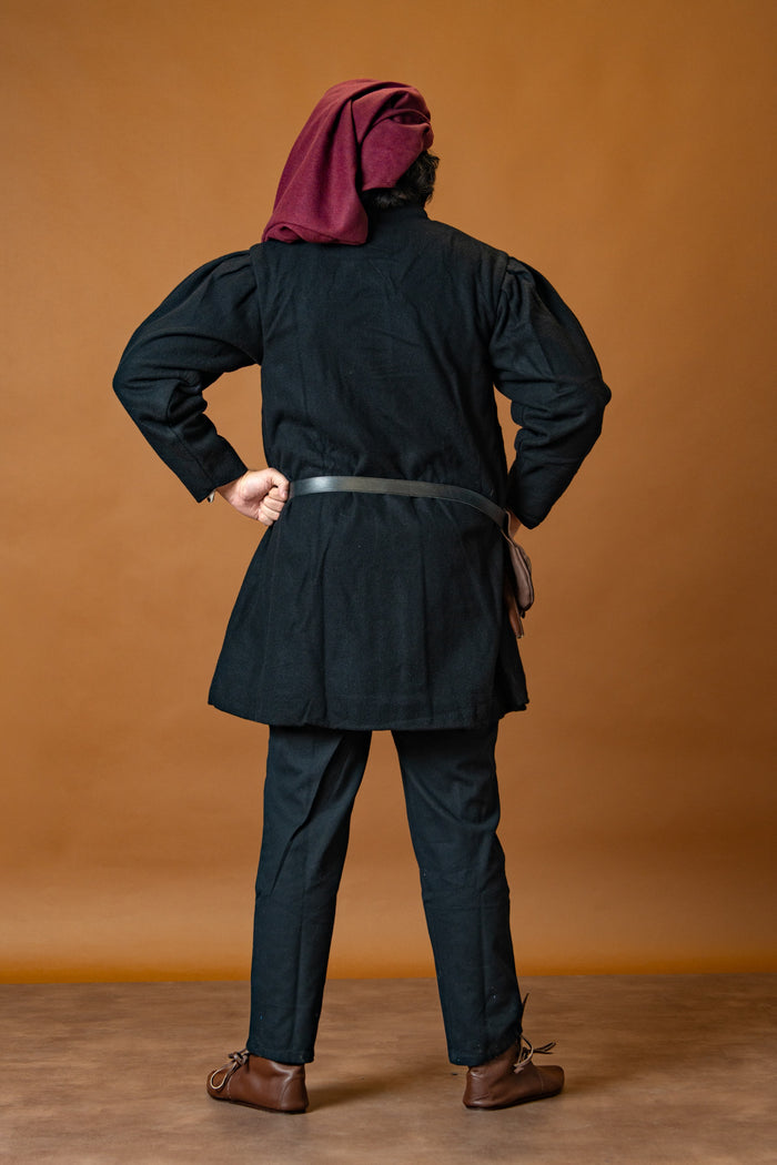 Houppelande Lorenzo, wool blend, black