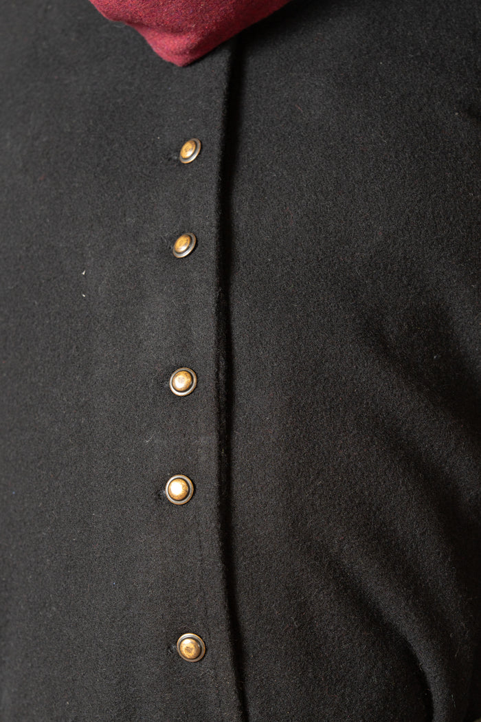 Houppelande Lorenzo, wool blend, black