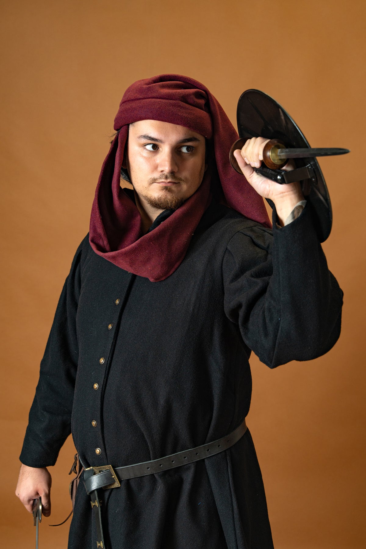 Houppelande Lorenzo, wool blend, black