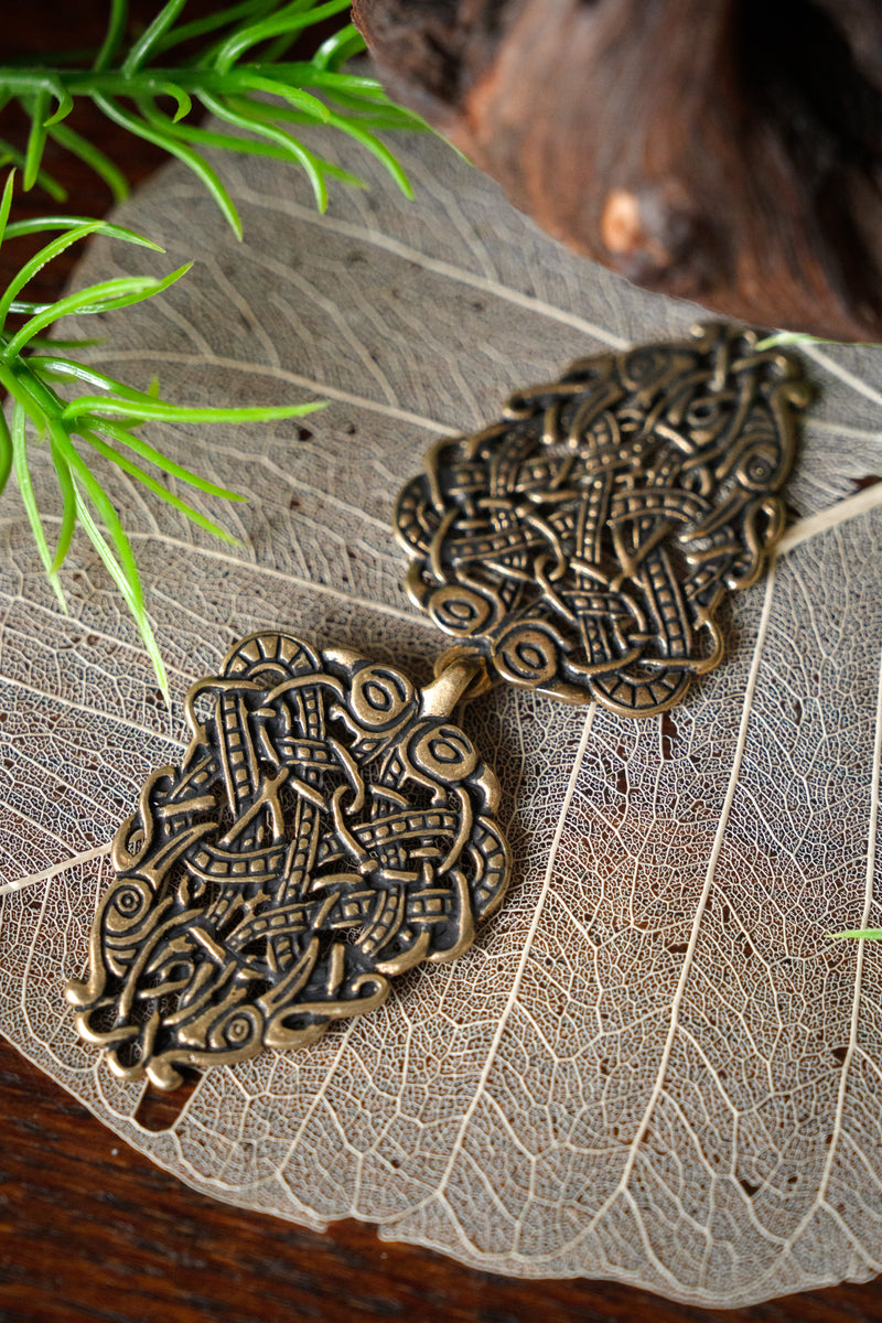 Fermoir de manteau irlandais, bronze