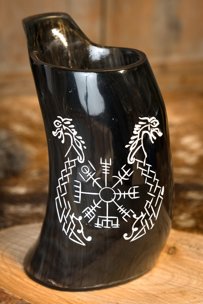 Viking horn mug Jormungandr, 500-650 ml