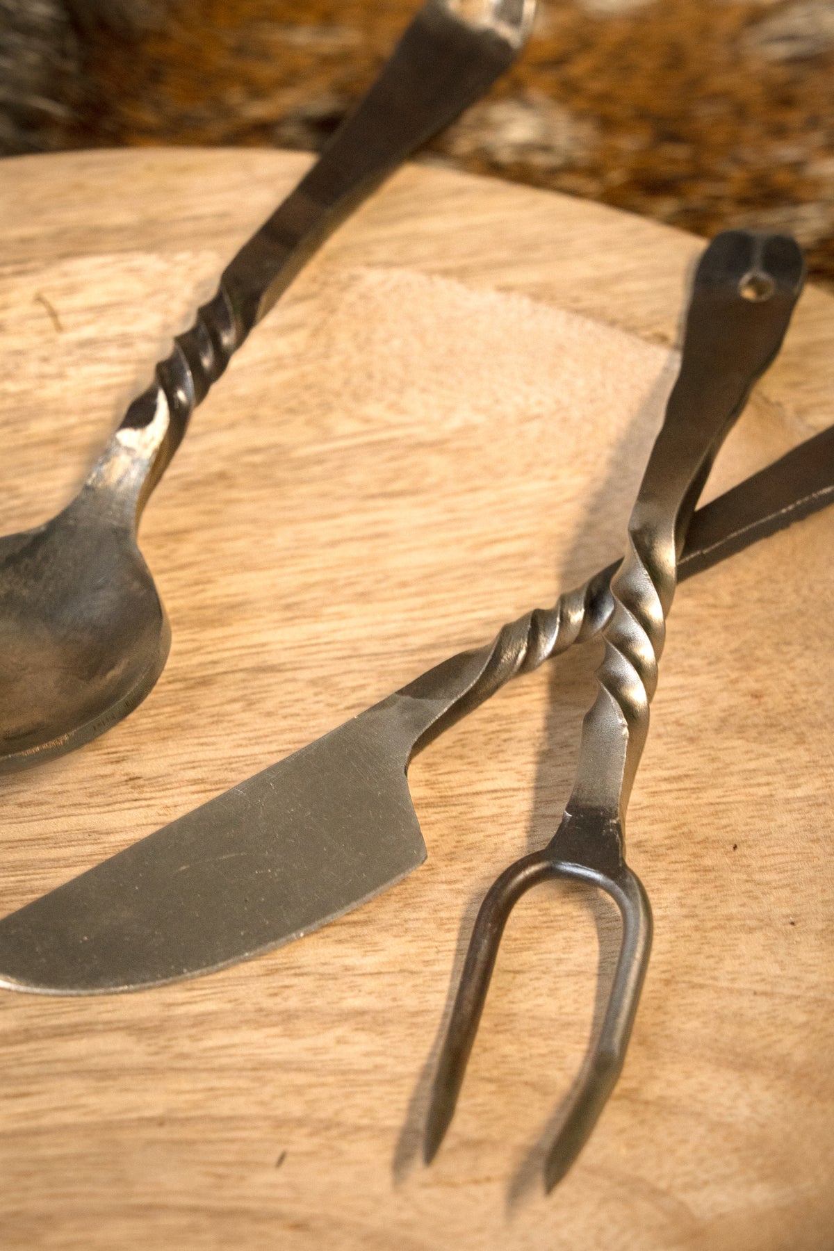 Cutlery set Landsknecht with pouch, stainless steel