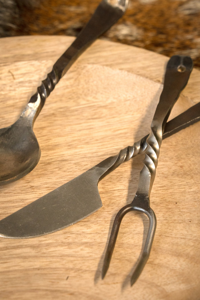 Cutlery set Landsknecht with pouch, stainless steel