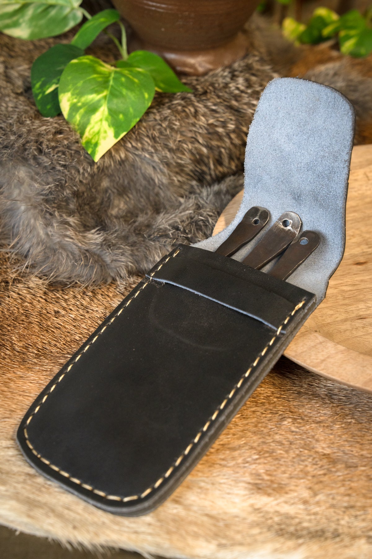 Cutlery set Landsknecht with pouch, stainless steel