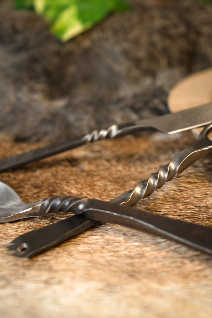 Cutlery set Landsknecht with pouch, stainless steel