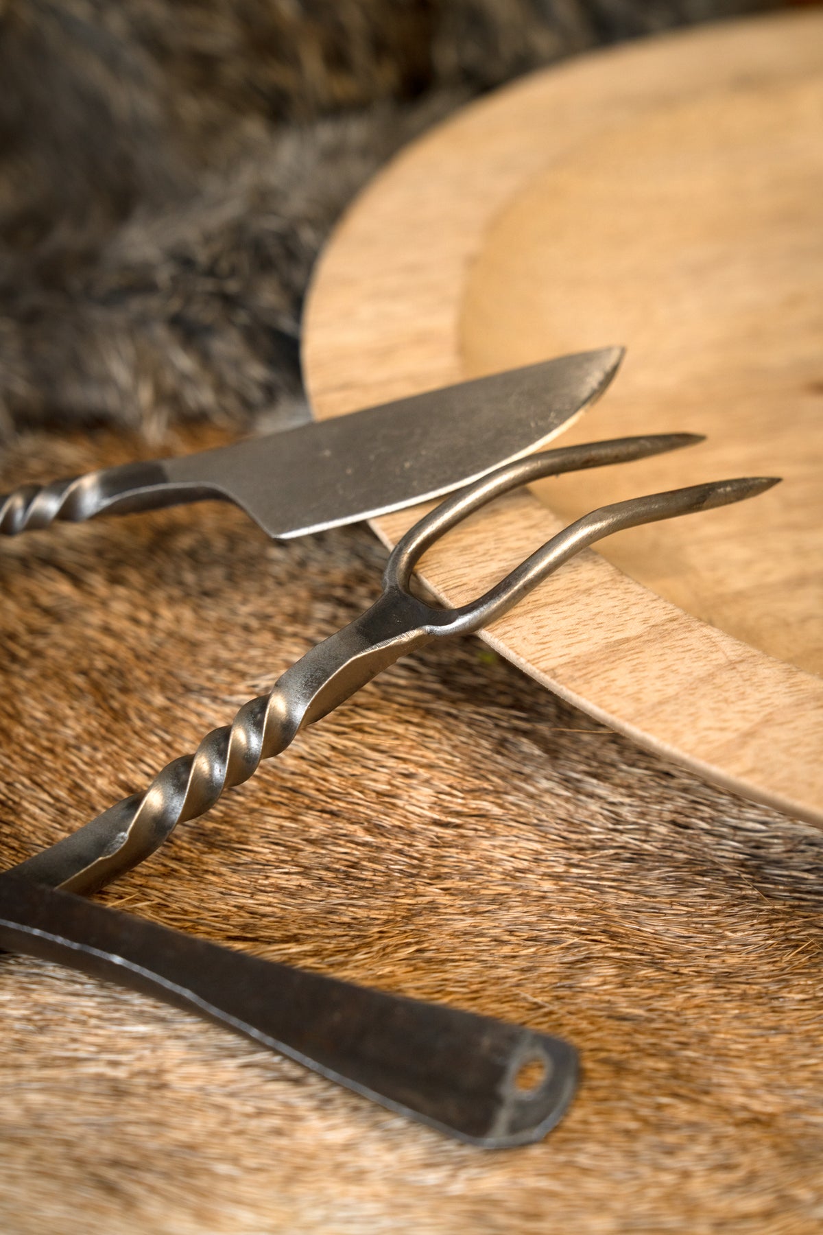 Cutlery set Landsknecht with pouch, stainless steel
