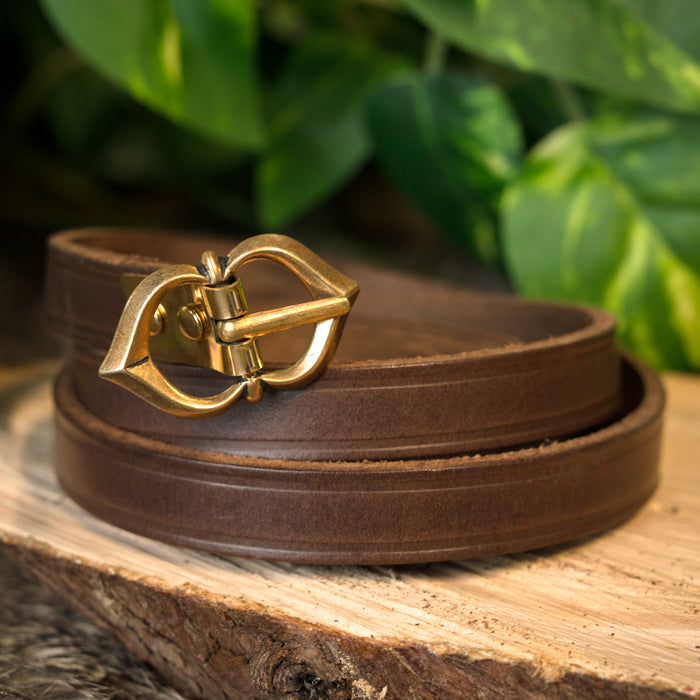 15th century belt Warwick, 151 cm, brown
