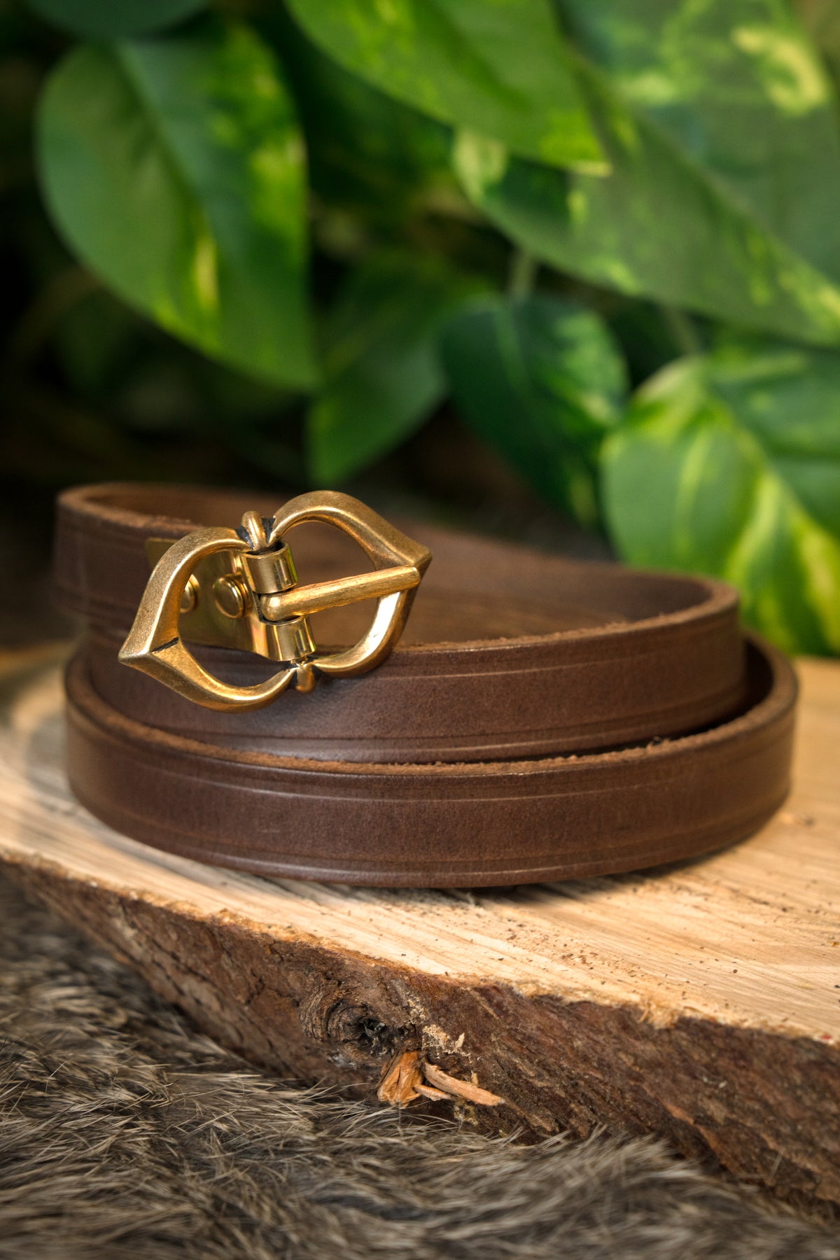 15th century belt Warwick, 151 cm, brown