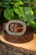 Cintura in pelle Tinuviel, 130 cm, marrone