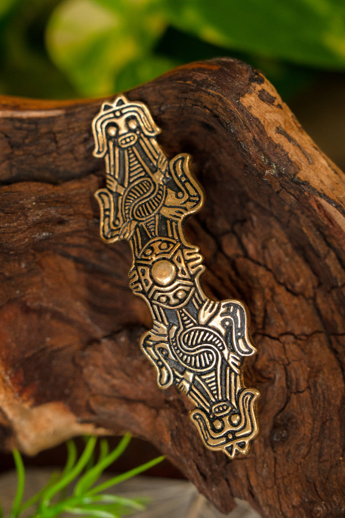 Viking brooch Birka, grave 1080, bronze