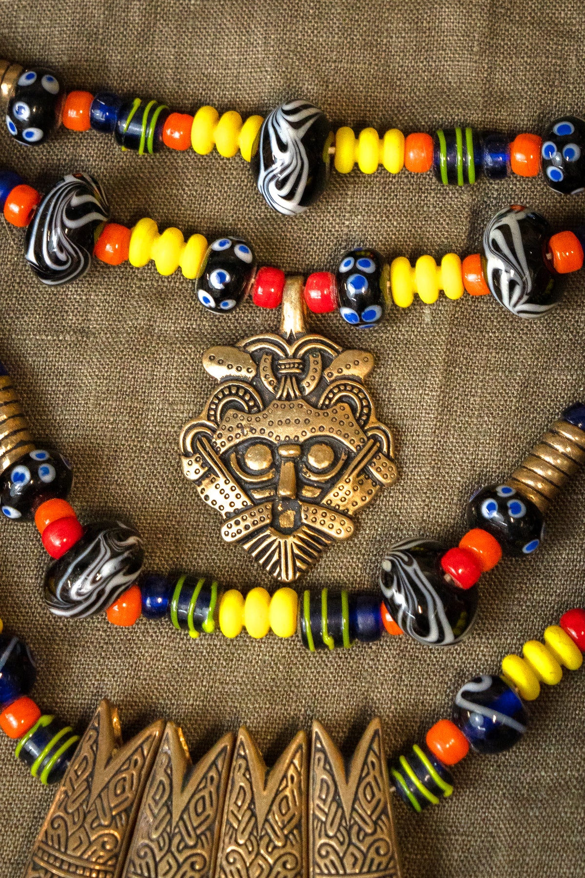 Viking glass beads, Gotland, 5 pieces