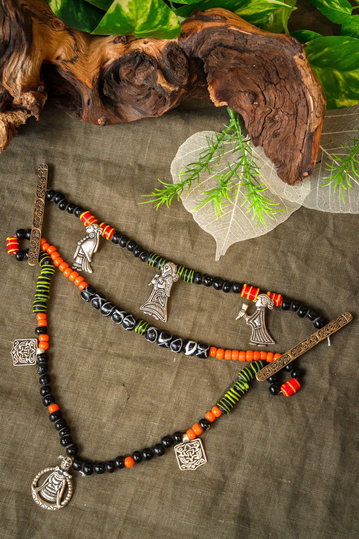 Viking glass beads, Birka, 5 pieces