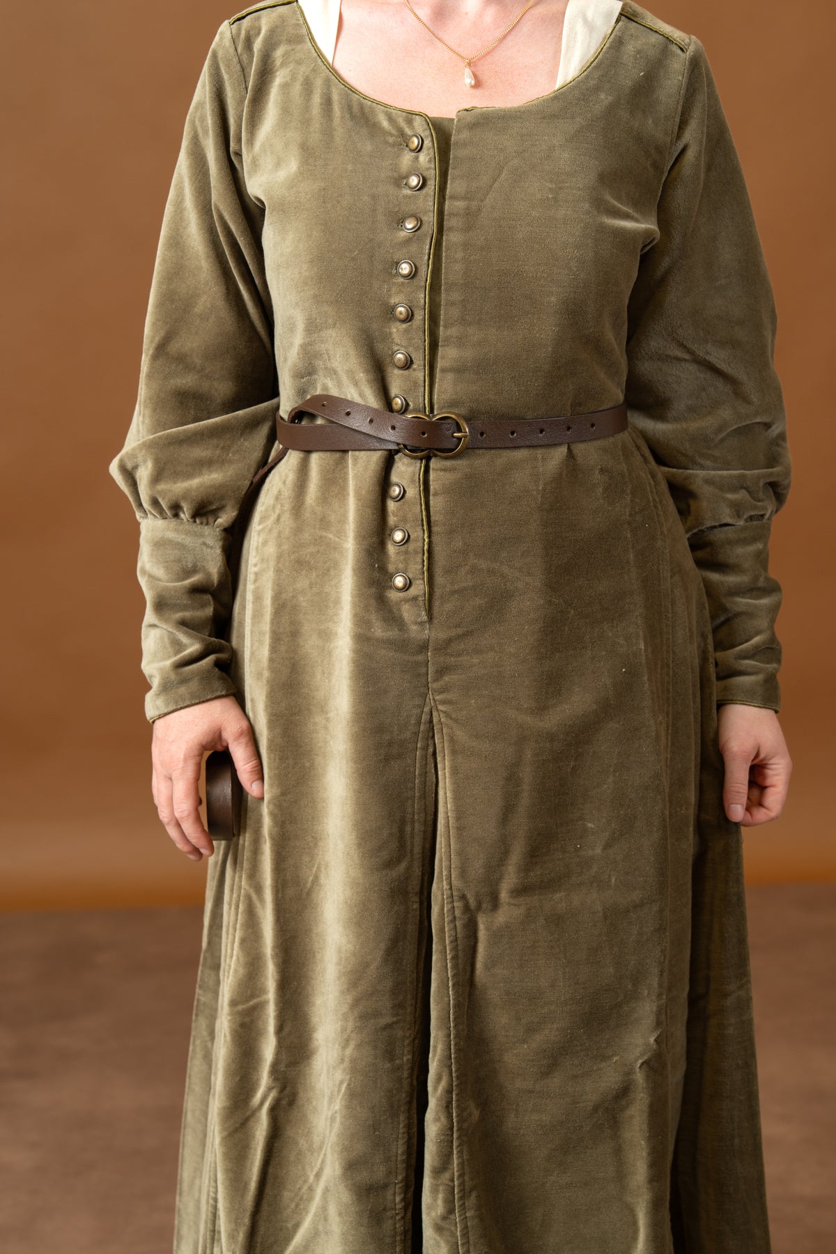 Velvet cotehardie Christina, green